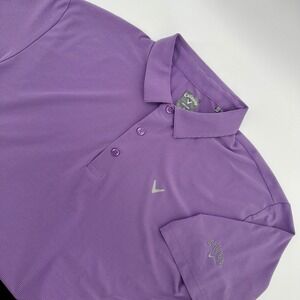 Callaway Opti-Dri Men's Large Purple Golf Polo‎ Shirt Athletic Casual Activewear